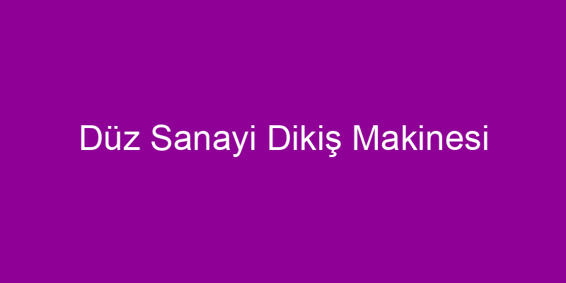 Düz Sanayi Dikiş Makinesi